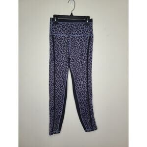 NWT All Fenix Avery grey black cheetah print athletic 7/8 leggings - SMALL